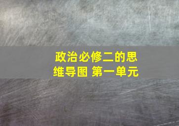 政治必修二的思维导图 第一单元